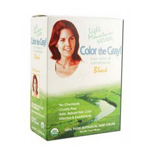Light Mountain Color The Gray Natural Hair Color And Conditioner, Black - 7 Oz